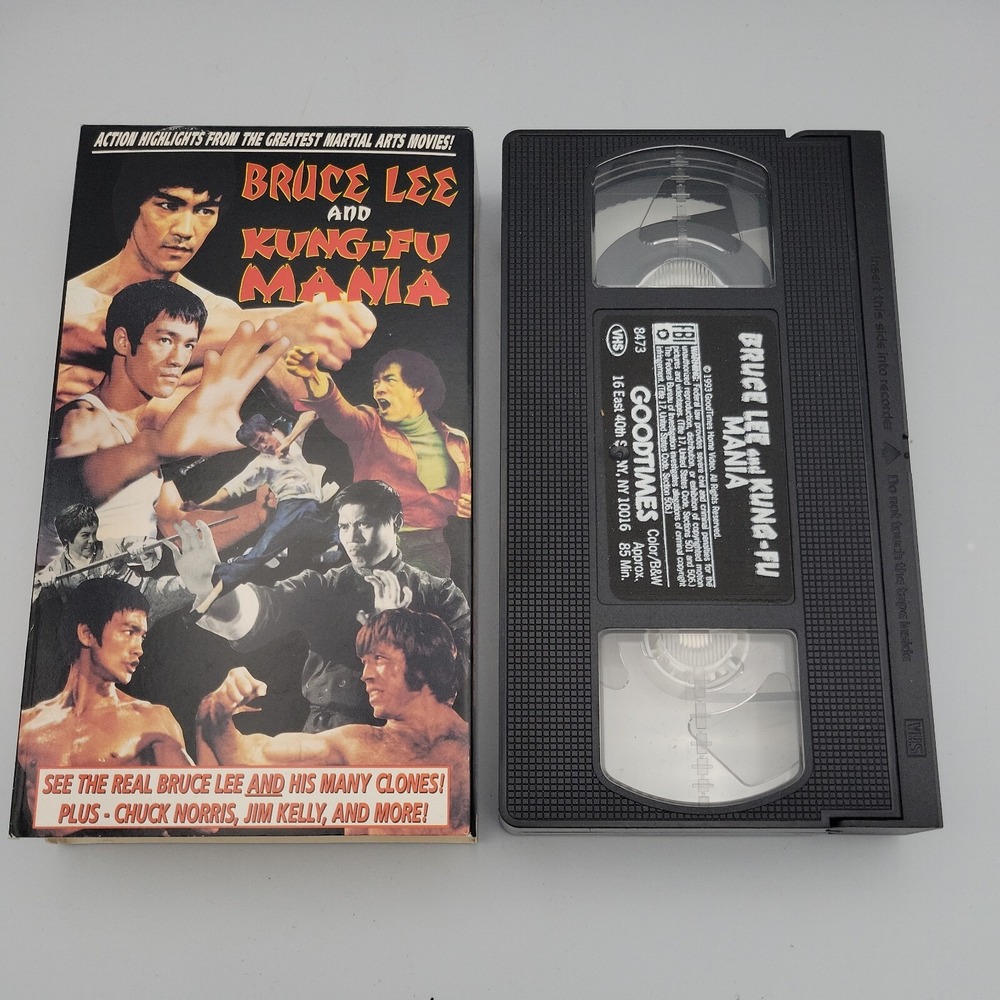 Bruce Lee and Kung-Fu Mania VHS GoodTimes Home Video 8473 Martial Arts Action